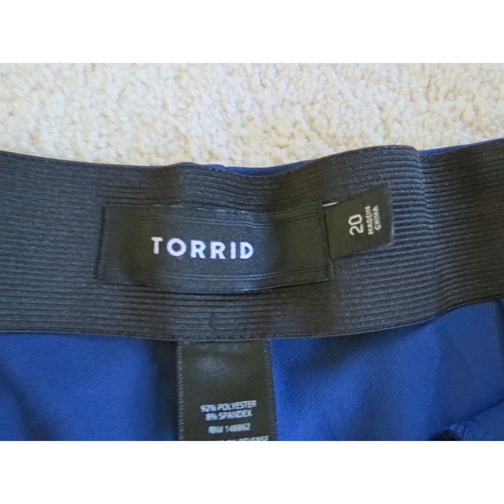 Torrid Blue Stretch Sailor Button Wide Leg Pants Womens Size 20 Regular - Picture 4 of 14
